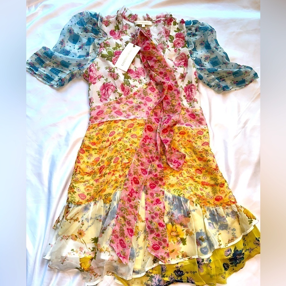 LOVE SHACK FANCY ARLO PICNIC PATCHWORK DRESS
